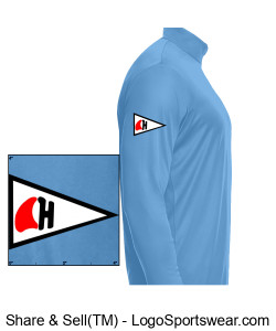 Mens 1/4 Zip Performance UV Protected long sleeve Design Zoom